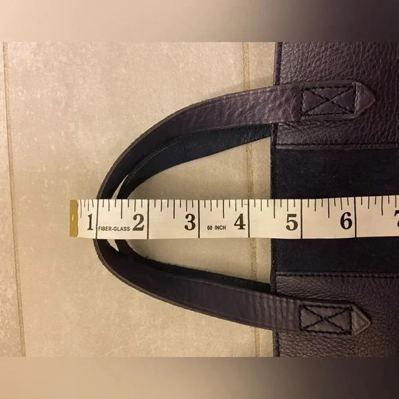 Madewell The Small Transport Leather Tote Dark Midnight Blue - Picture 15 of 15